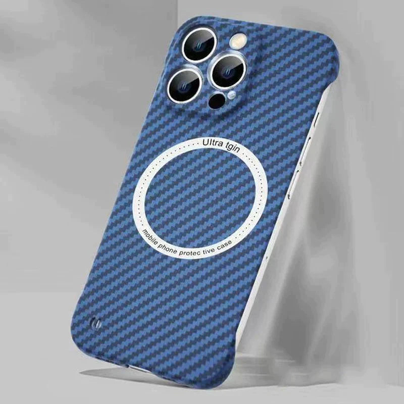 Lisslune | Frameless Magnetic Phone Case Made of Carbon Fiber for iPhone