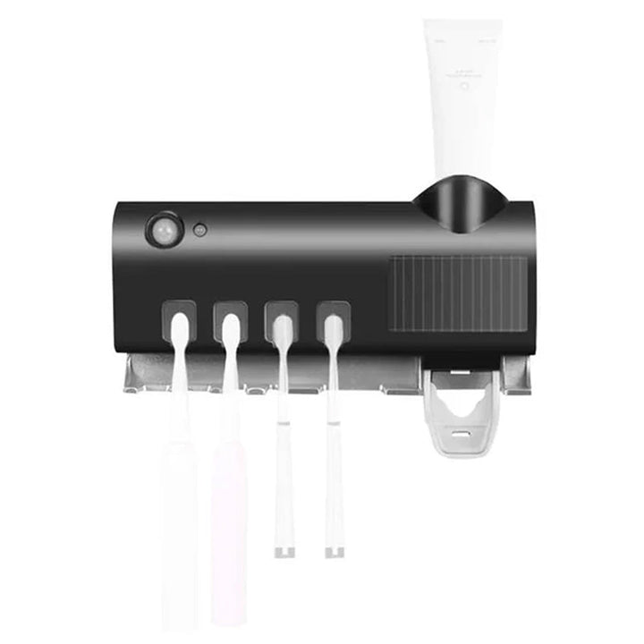 Lisslune | Smart UV Light Sterilizer Toothbrush Holder, Wall Mounted Toothpaste Dispenser
