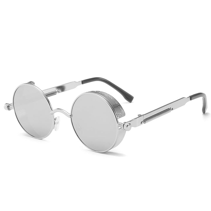 Lisslune | Sunglasses Steampunk Round Lens Metal Frame Unisex Glasses