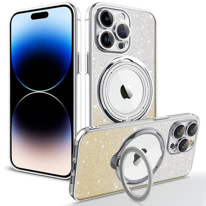 Lisslune | Magnetic Glitter Case with Invisible Stand for iPhone