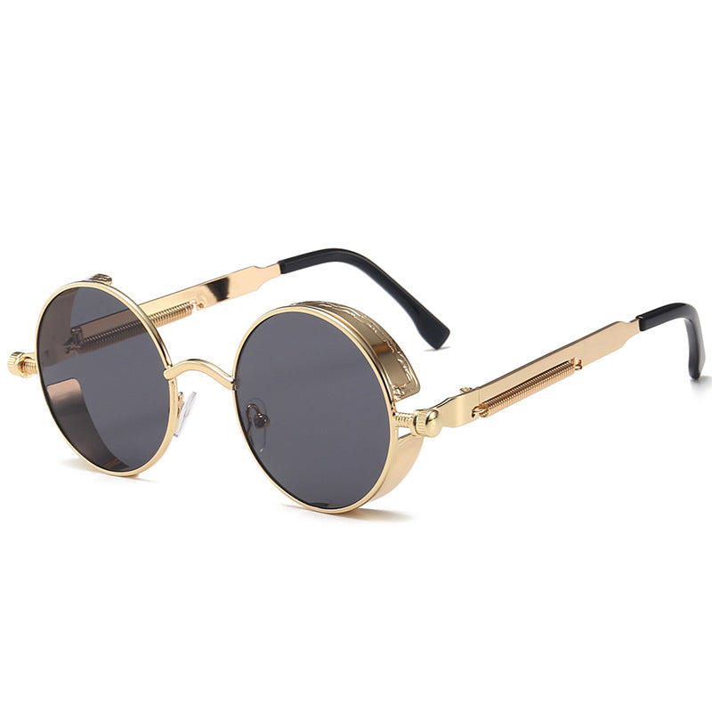 Lisslune | Sunglasses Steampunk Round Lens Metal Frame Unisex Glasses