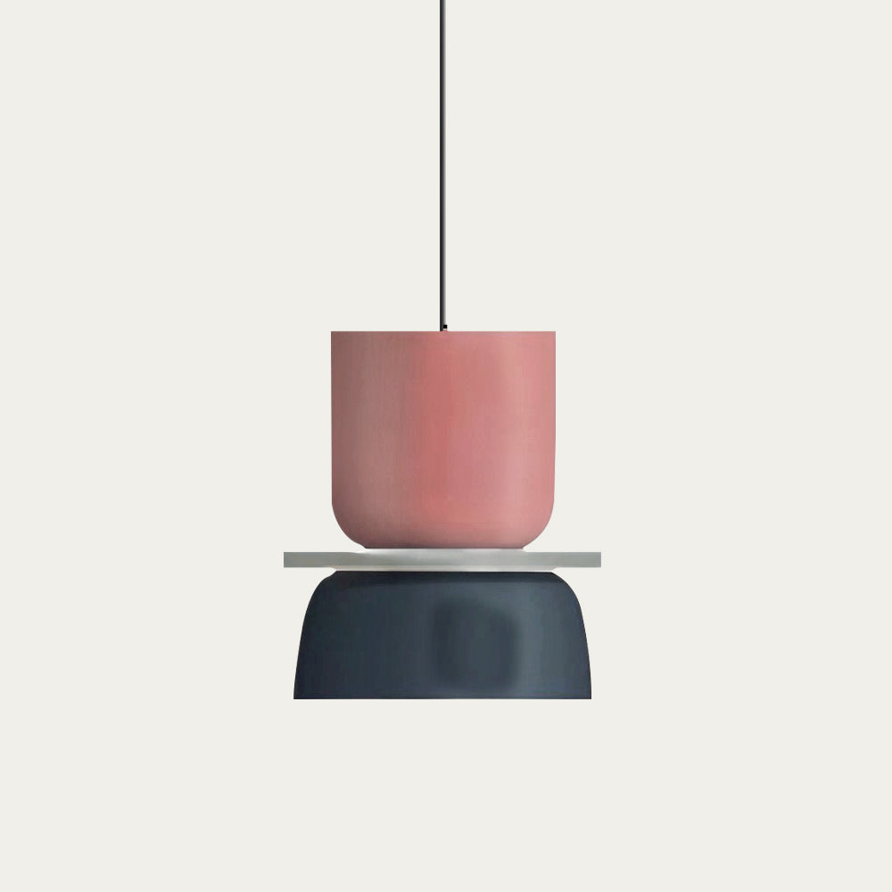 Lisslune | Nordic Color Block Pendant Light Fixture - Modern Hanging Lamp for Kitchen & Dining Room