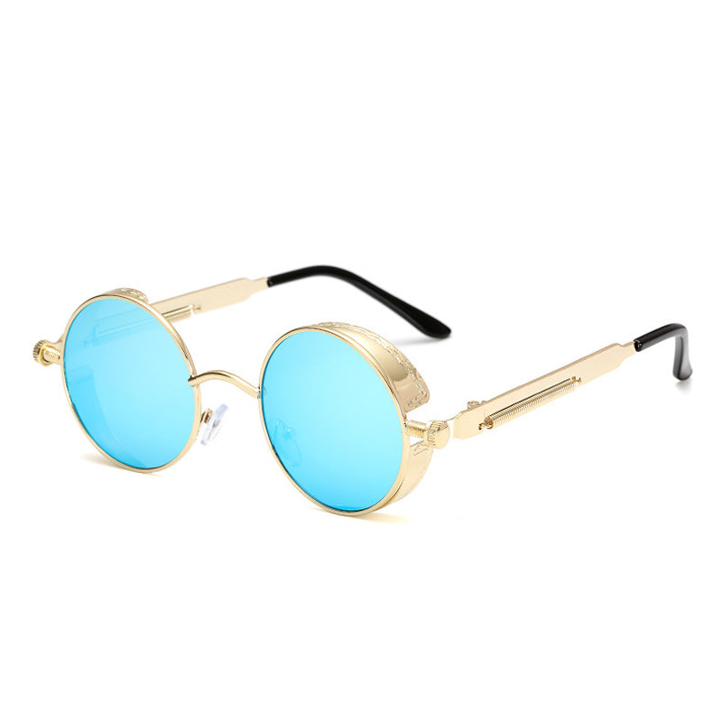Lisslune | Sunglasses Steampunk Round Lens Metal Frame Unisex Glasses