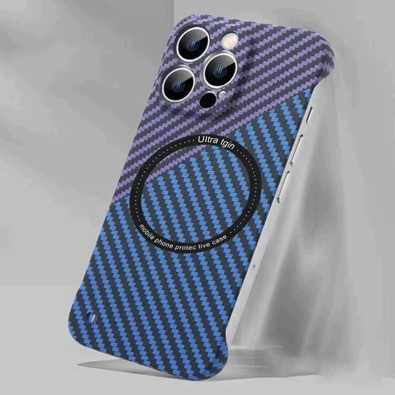 Lisslune | Frameless Magnetic Phone Case Made of Carbon Fiber for iPhone
