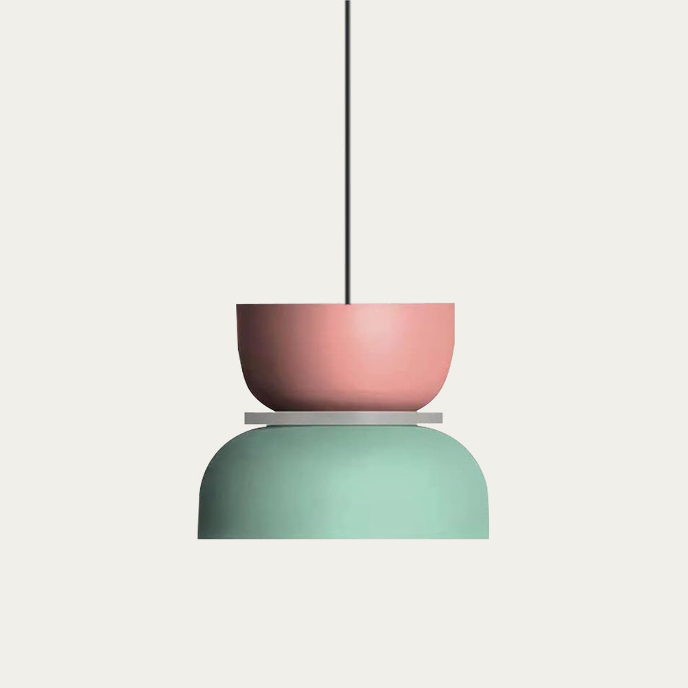 Lisslune | Nordic Color Block Pendant Light Fixture - Modern Hanging Lamp for Kitchen & Dining Room