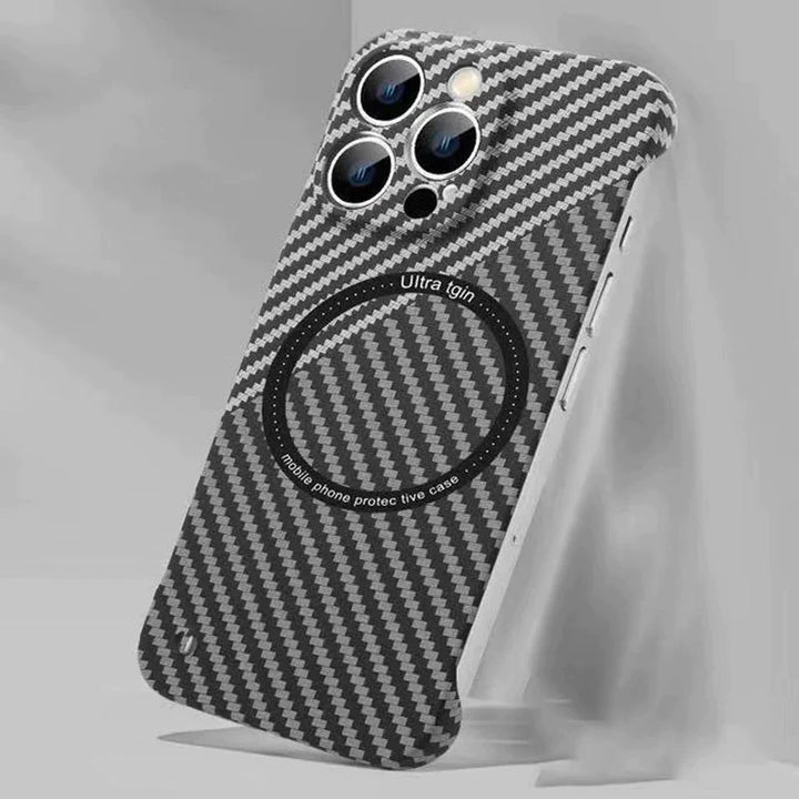 Lisslune | Frameless Magnetic Phone Case Made of Carbon Fiber for iPhone