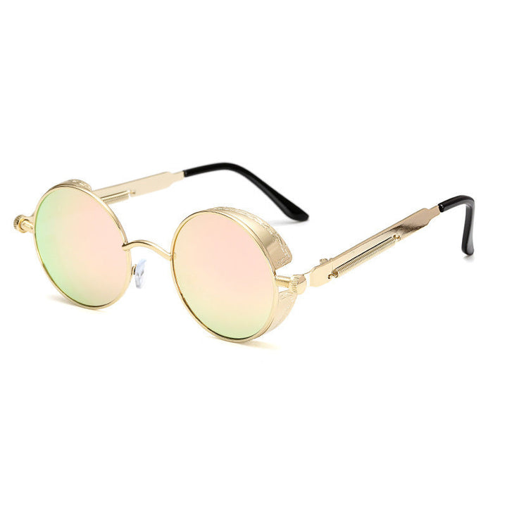 Lisslune | Sunglasses Steampunk Round Lens Metal Frame Unisex Glasses