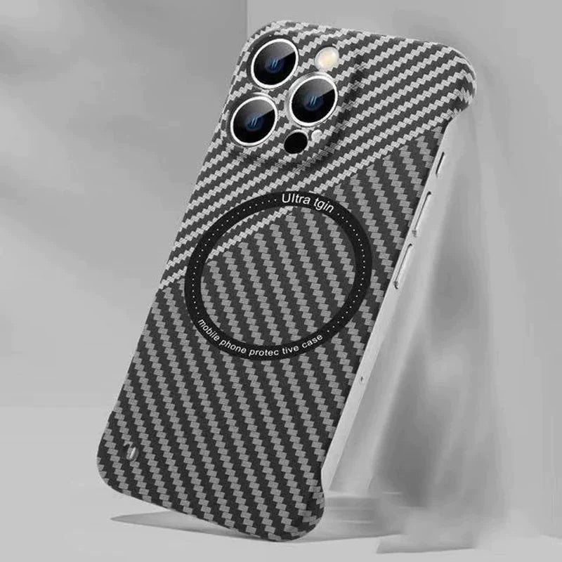 Lisslune | Frameless Magnetic Phone Case Made of Carbon Fiber for iPhone