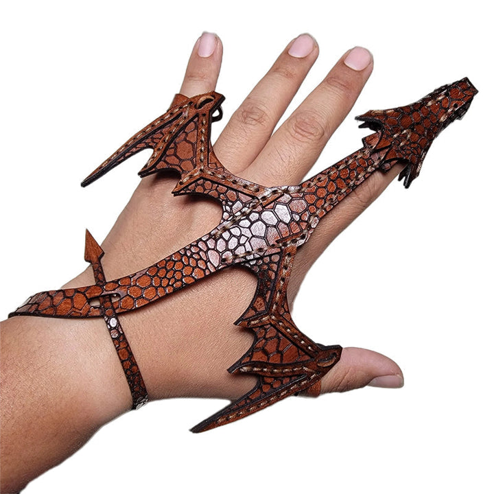 Lisslune | Leather Hand Dragon Bracelet