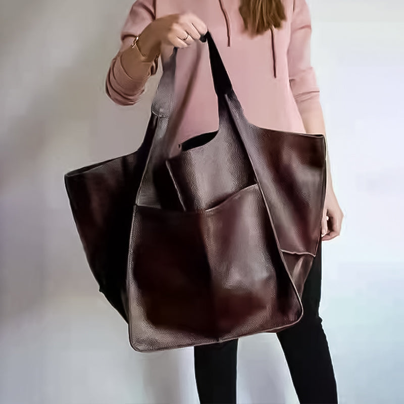 Lisslune | Oversized Leather Weekend Bags