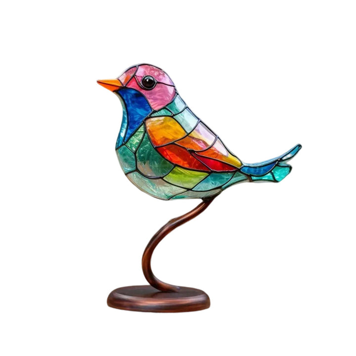 Lisslune | Birds on Branches Stained Glass Ornaments