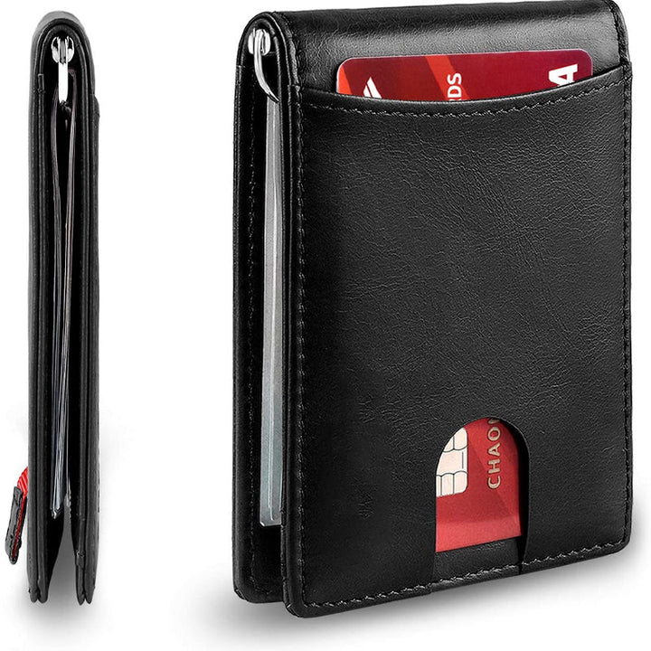 Lisslune | Theft-proof magnetic card holder made of genuine leather