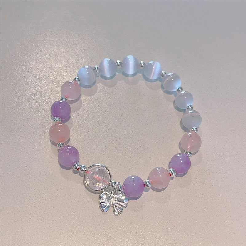 Lisslune | Artificial Cat's Eye Crystal Butterfly Bracelet