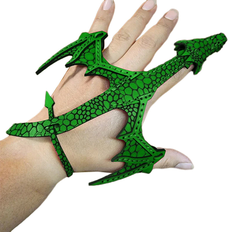 Lisslune | Leather Hand Dragon Bracelet