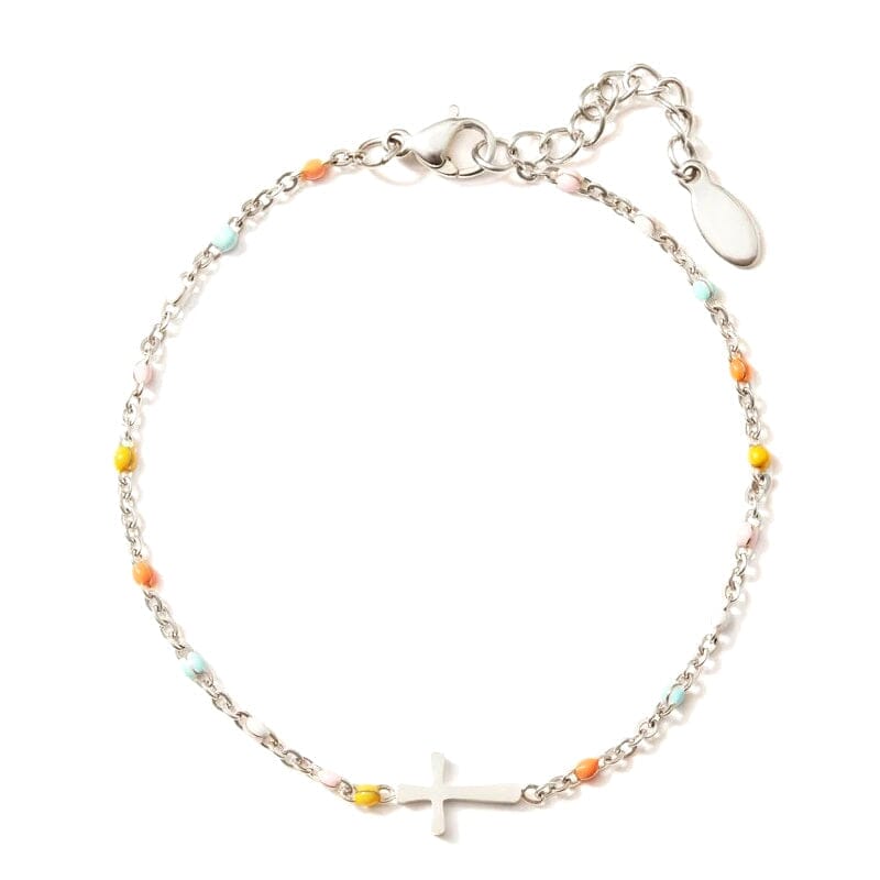 Lisslune | Adjustable Cross Bracelet for Friendship & Faith – Silver or Gold – Gift Box Option