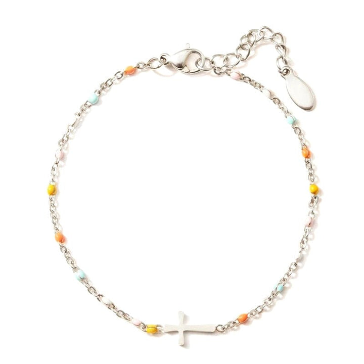 Lisslune | Adjustable Cross Bracelet for Friendship & Faith – Silver or Gold – Gift Box Option