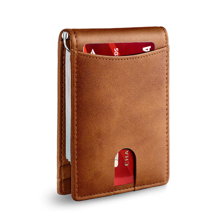 Lisslune | Theft-proof magnetic card holder made of genuine leather