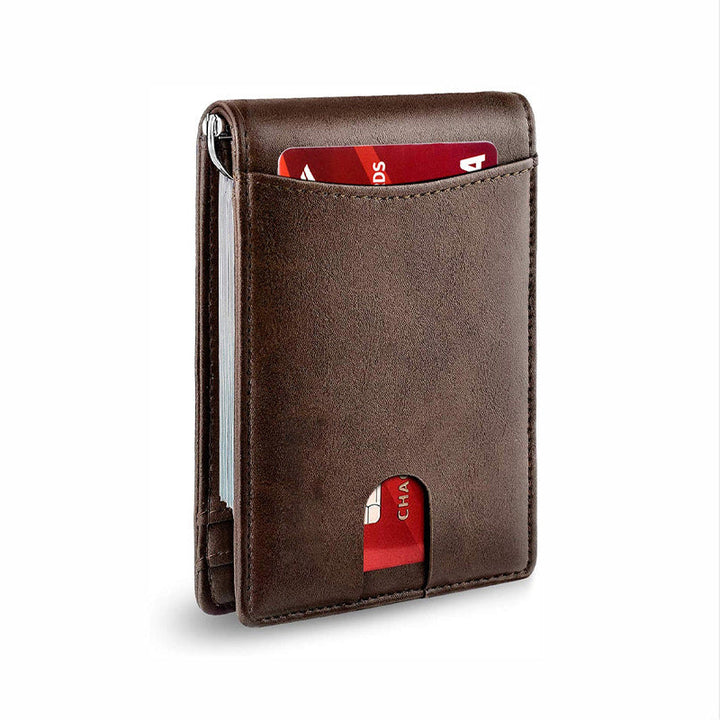 Lisslune | Theft-proof magnetic card holder made of genuine leather