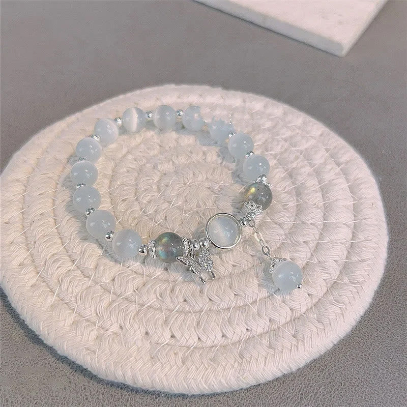 Lisslune | Artificial Cat's Eye Crystal Butterfly Bracelet