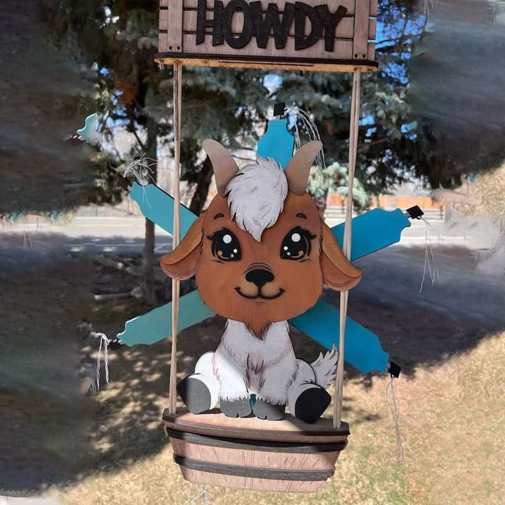 Lisslune | Animal Windmill Yard Art Decoration – Whimsical Outdoor Garden Spinner