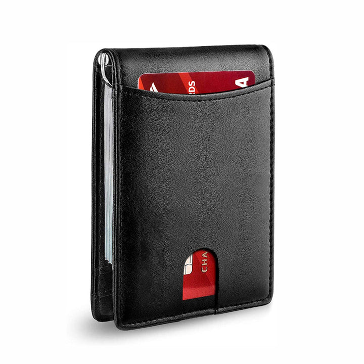 Lisslune | Theft-proof magnetic card holder made of genuine leather
