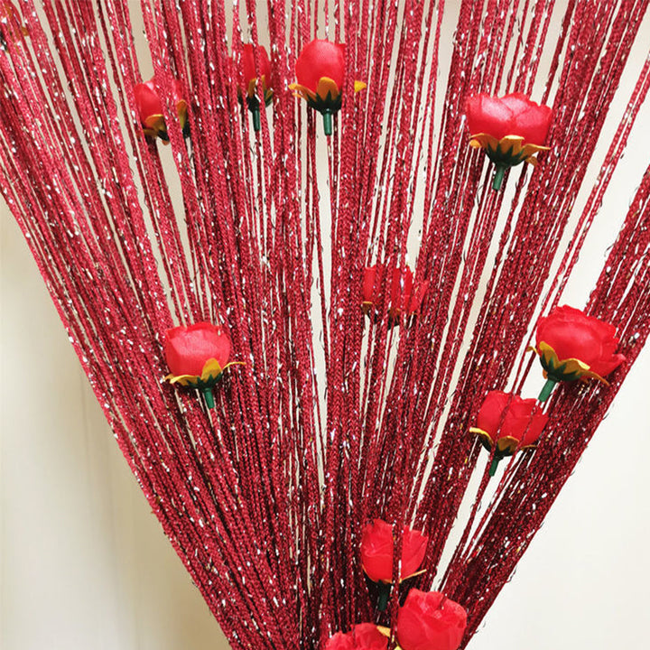 Lisslune | Rose Thread Door Curtain