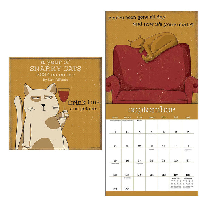 Lisslune | A Year of the Purring Cats 2024 Wall Calendar