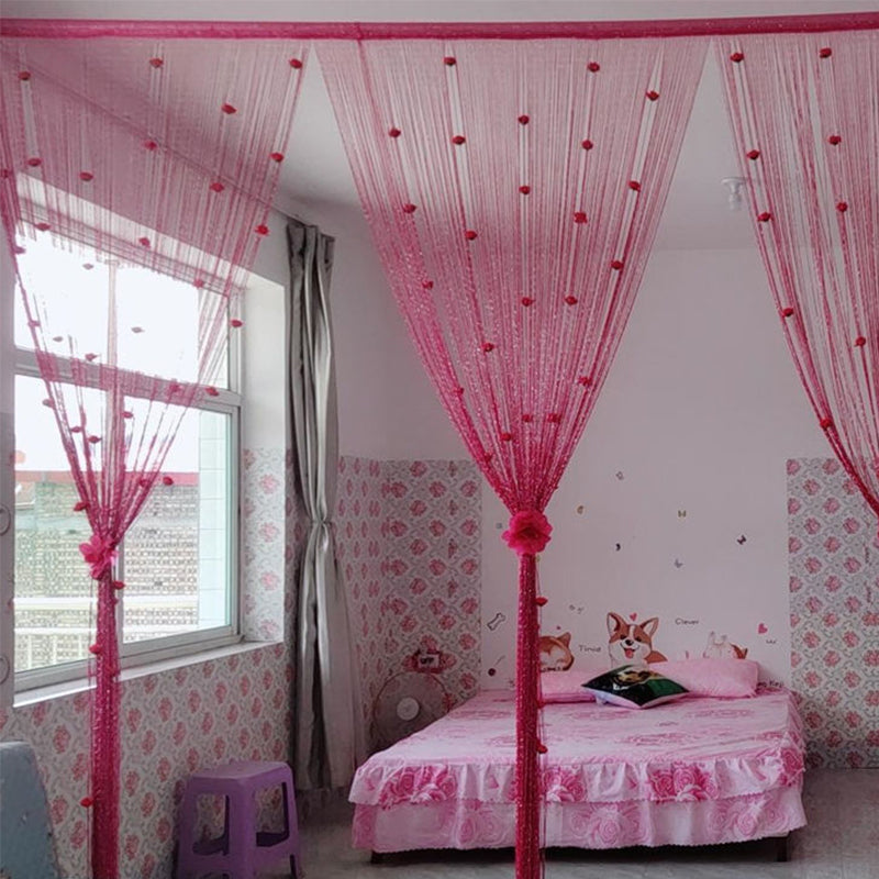 Lisslune | Rose Thread Door Curtain
