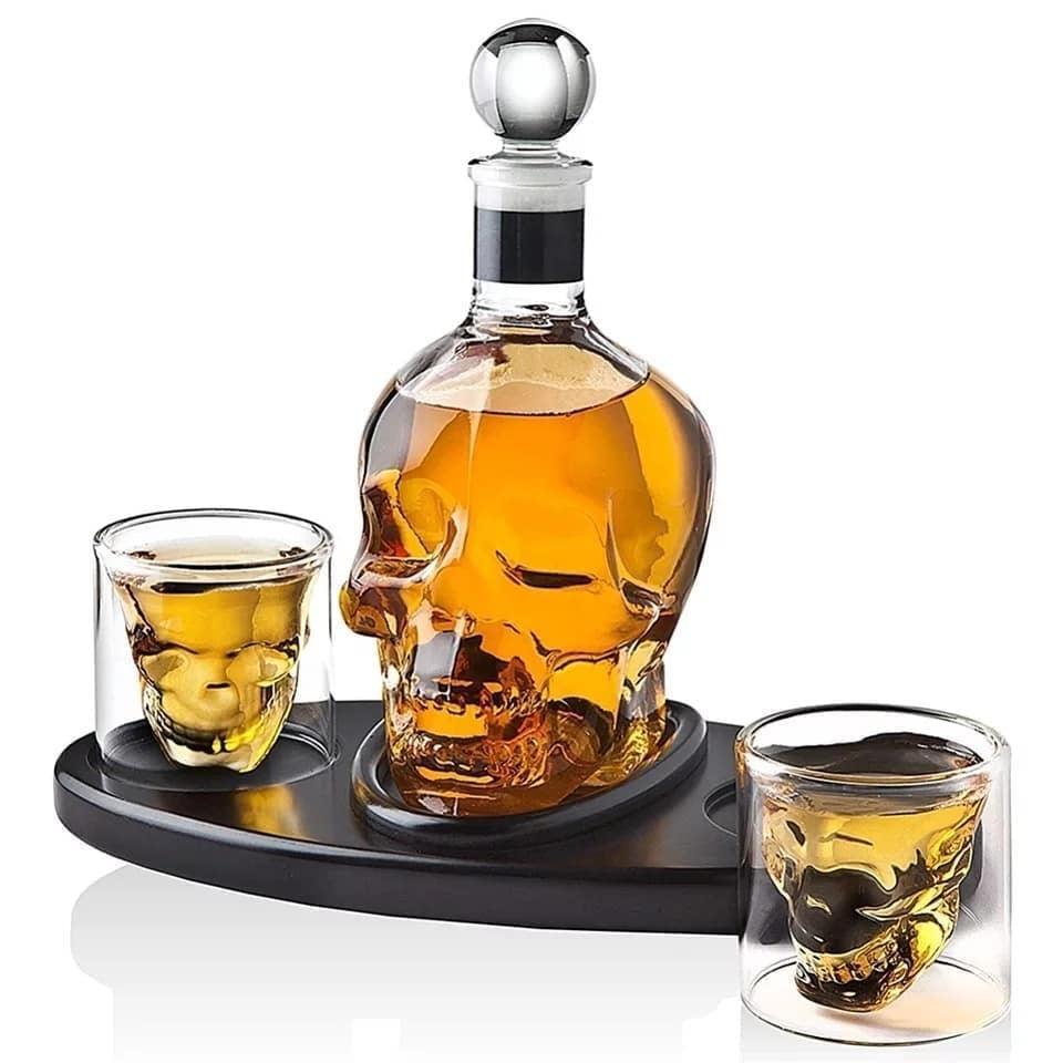 Lisslune | Skull glass set decanter and glasses
