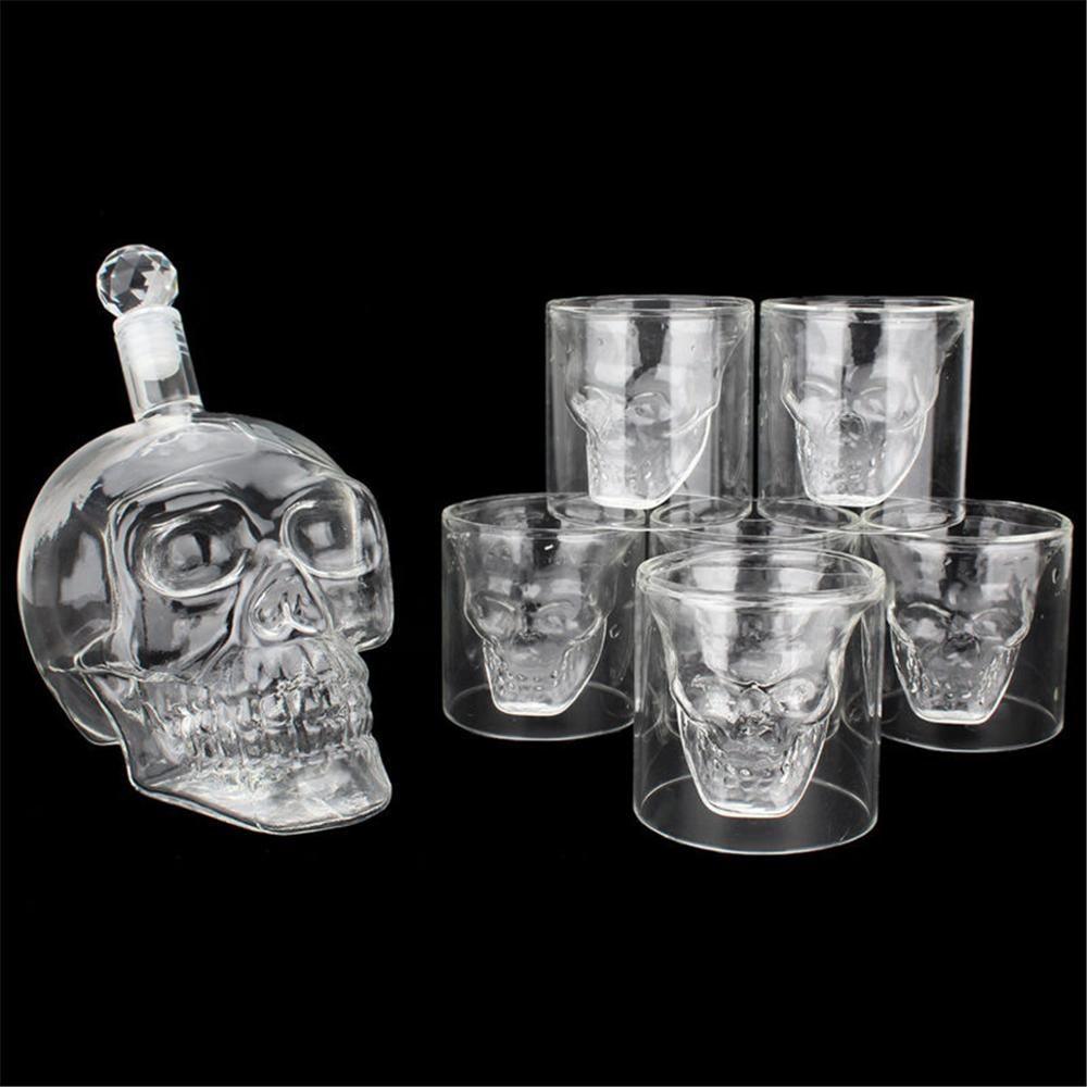 Lisslune | Skull glass set decanter and glasses