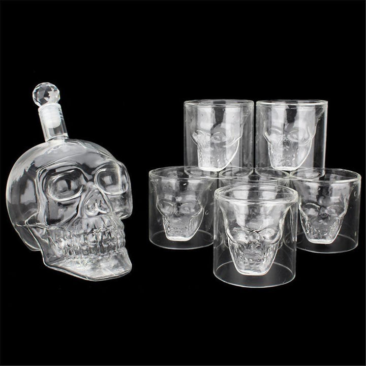 Lisslune | Skull glass set decanter and glasses