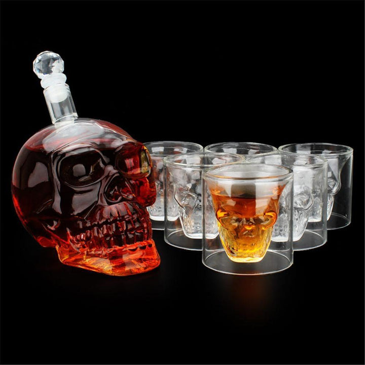 Lisslune | Skull glass set decanter and glasses