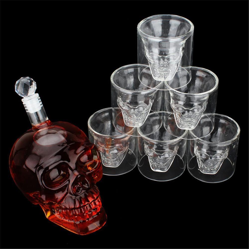 Lisslune | Skull glass set decanter and glasses