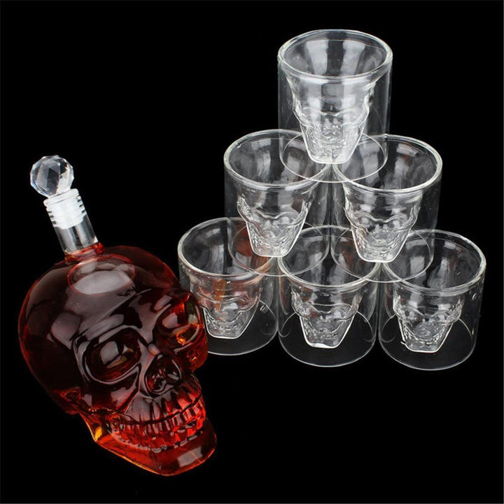 Lisslune | Skull glass set decanter and glasses