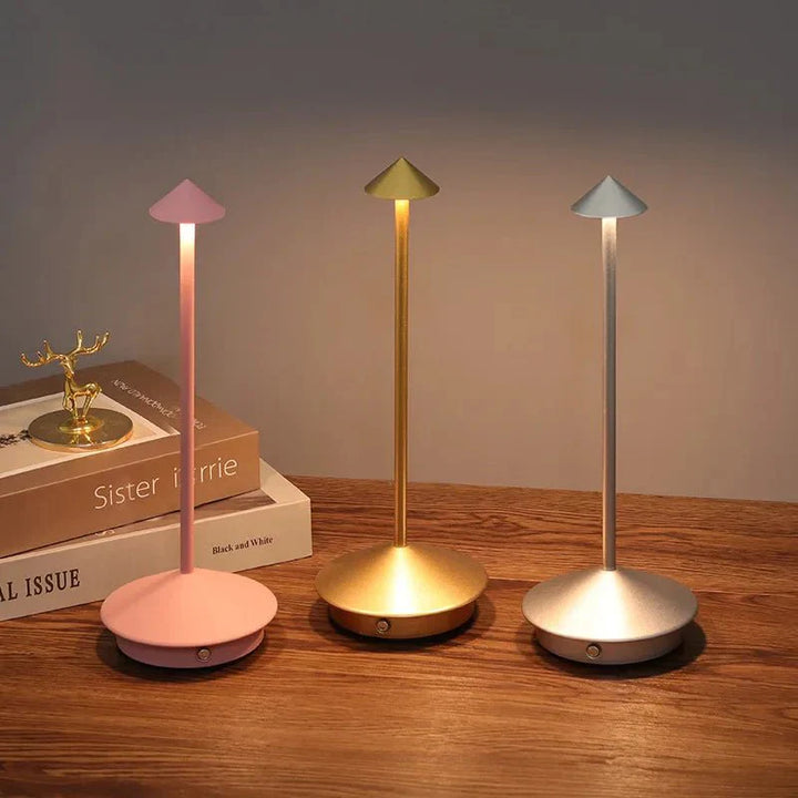 Lisslune | Elegant rechargeable metallic table lamp