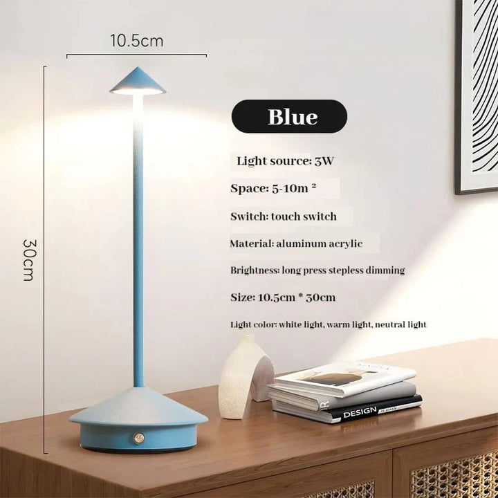 Lisslune | Elegant rechargeable metallic table lamp