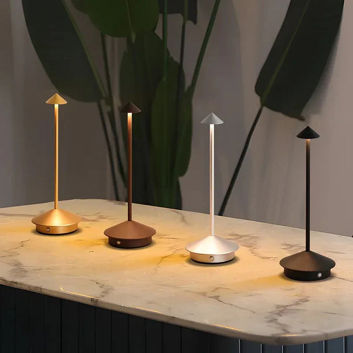 Lisslune | Elegant rechargeable metallic table lamp