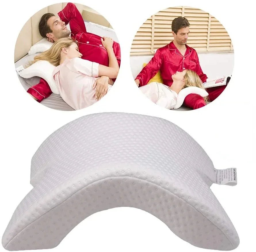 Lisslune | SleepEase – Orthopedic U-shaped memory foam pillow for neck and hand support