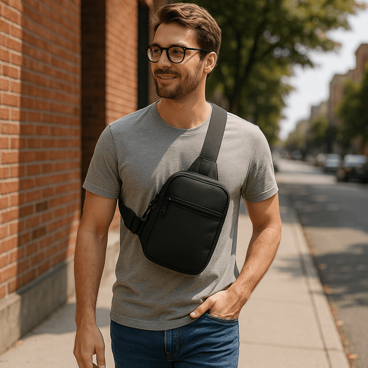 Lisslune | SLIMVOY – Compact Travel Sling Bag for Effortless Organization