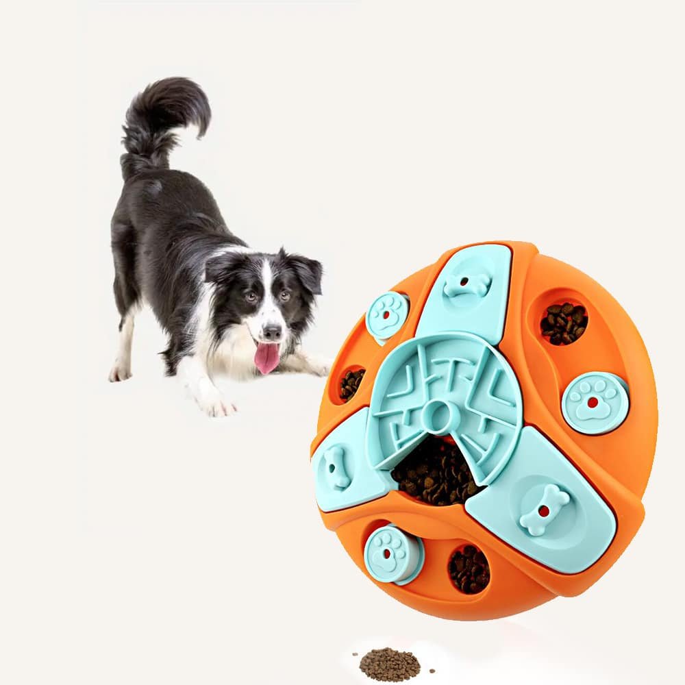 Lisslune | Slowfeed Puzzle Bowl – Rotating Dog Bowl for Slow Eating and Mental Stimulation