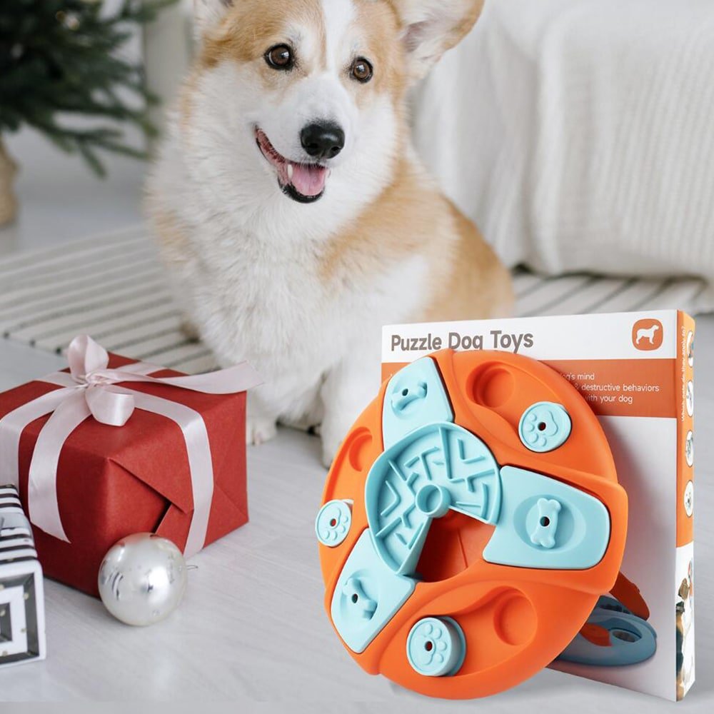 Lisslune | Slowfeed Puzzle Bowl – Rotating Dog Bowl for Slow Eating and Mental Stimulation