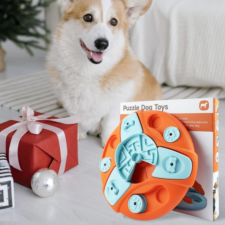 Lisslune | Slowfeed Puzzle Bowl – Rotating Dog Bowl for Slow Eating and Mental Stimulation