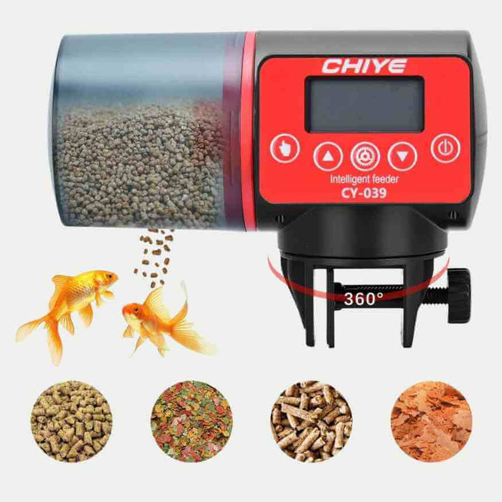 Lisslune | Smart Automatic Aquarium Feeder | Programmable, Moisture-Resistant & Adjustable Portions for Fish Care
