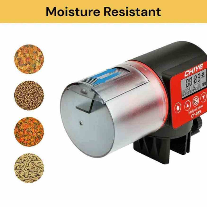 Lisslune | Smart Automatic Aquarium Feeder | Programmable, Moisture-Resistant & Adjustable Portions for Fish Care