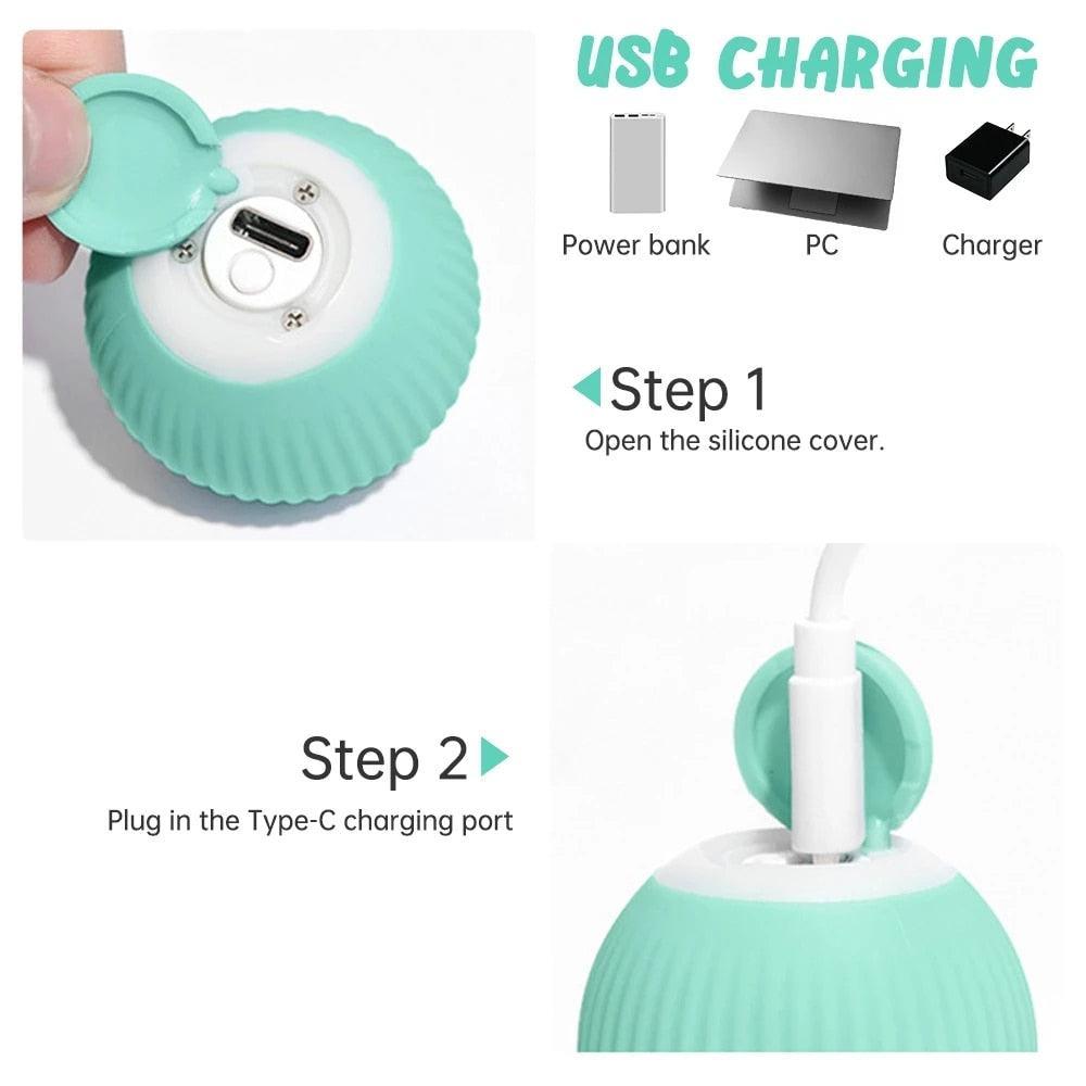 Lisslune | Electric Interactive Rolling Ball Toy for Cats - Endless Playtime Adventure