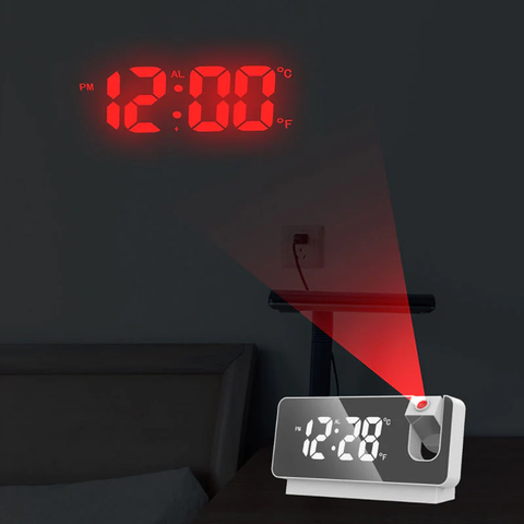 Lisslune | LumiTime Smart Projection Alarm Clock with LED Display – Stylish and Practical