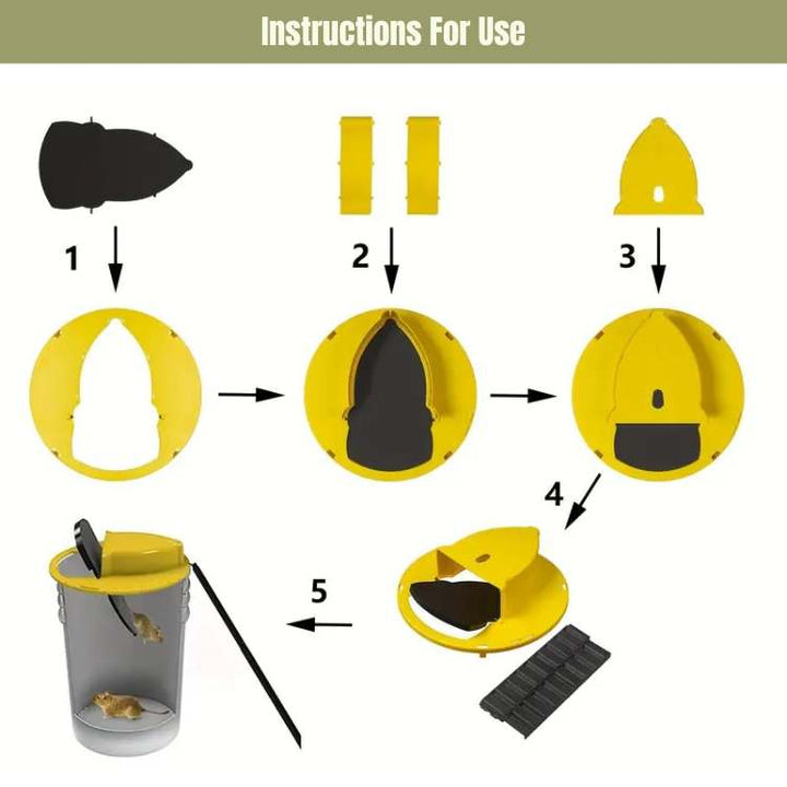 Lisslune | Smart Mouse Trap | Hands-Free, Safe for Families & Pets, Multiple Capture Design for Effective Rodent Control