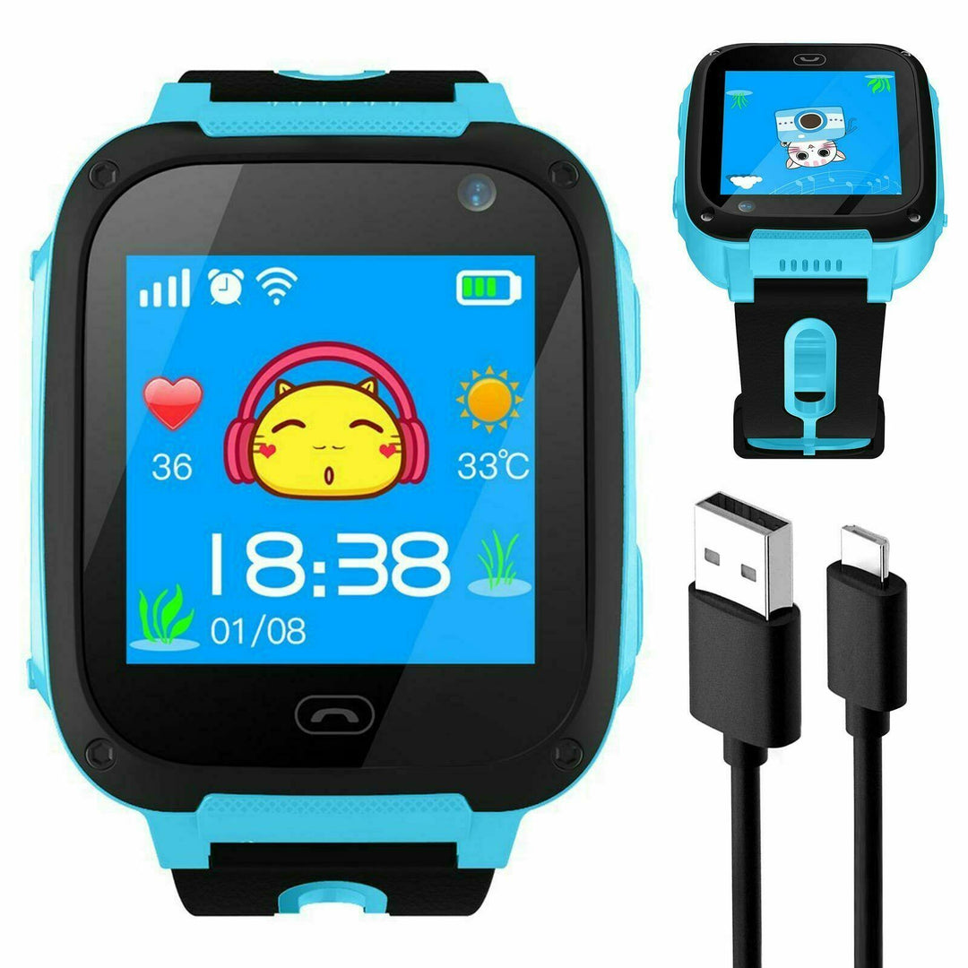 Lisslune | Smartwatch For Kids Phone GSM GPS SIM Alarm Camera SOS Kids Watch With GPS For Boys Girls