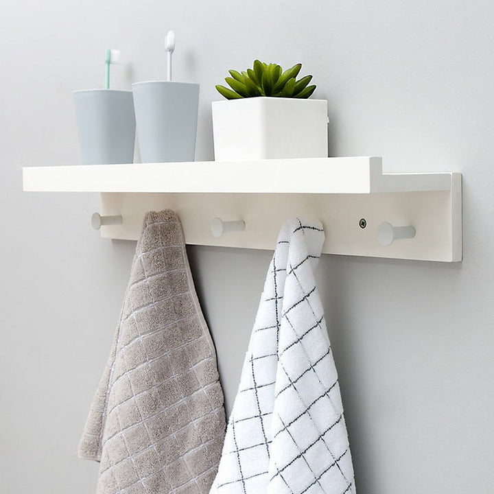 Lisslune | Smash Wall Shelf with Hooks – Multifunctional Wooden Storage Rack for Any Room