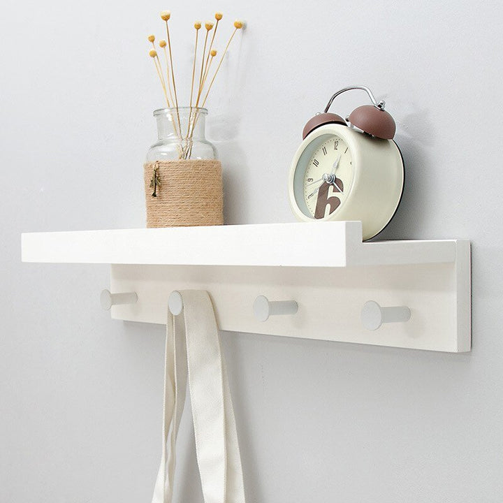 Lisslune | Smash Wall Shelf with Hooks – Multifunctional Wooden Storage Rack for Any Room